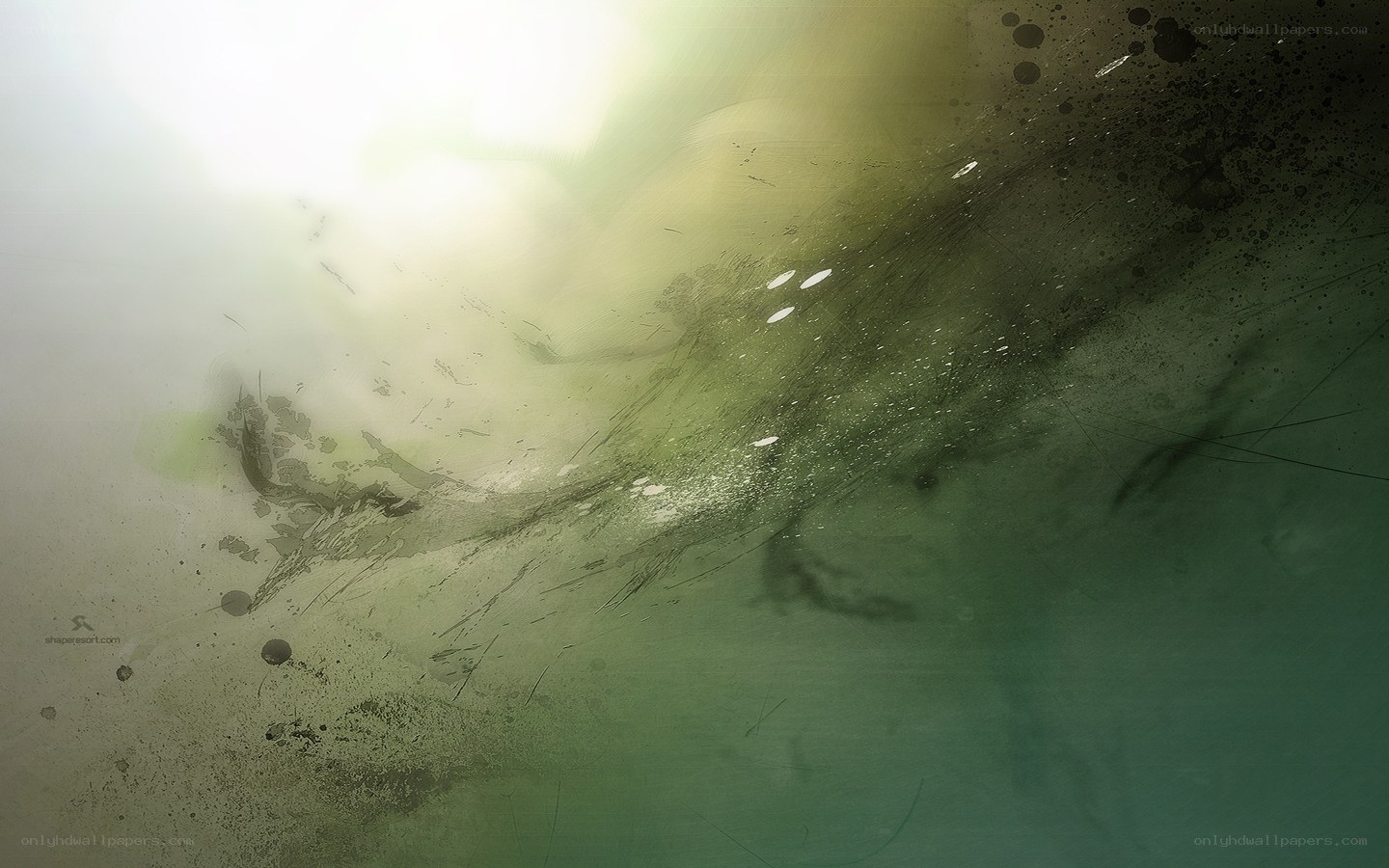 abstract green water texture