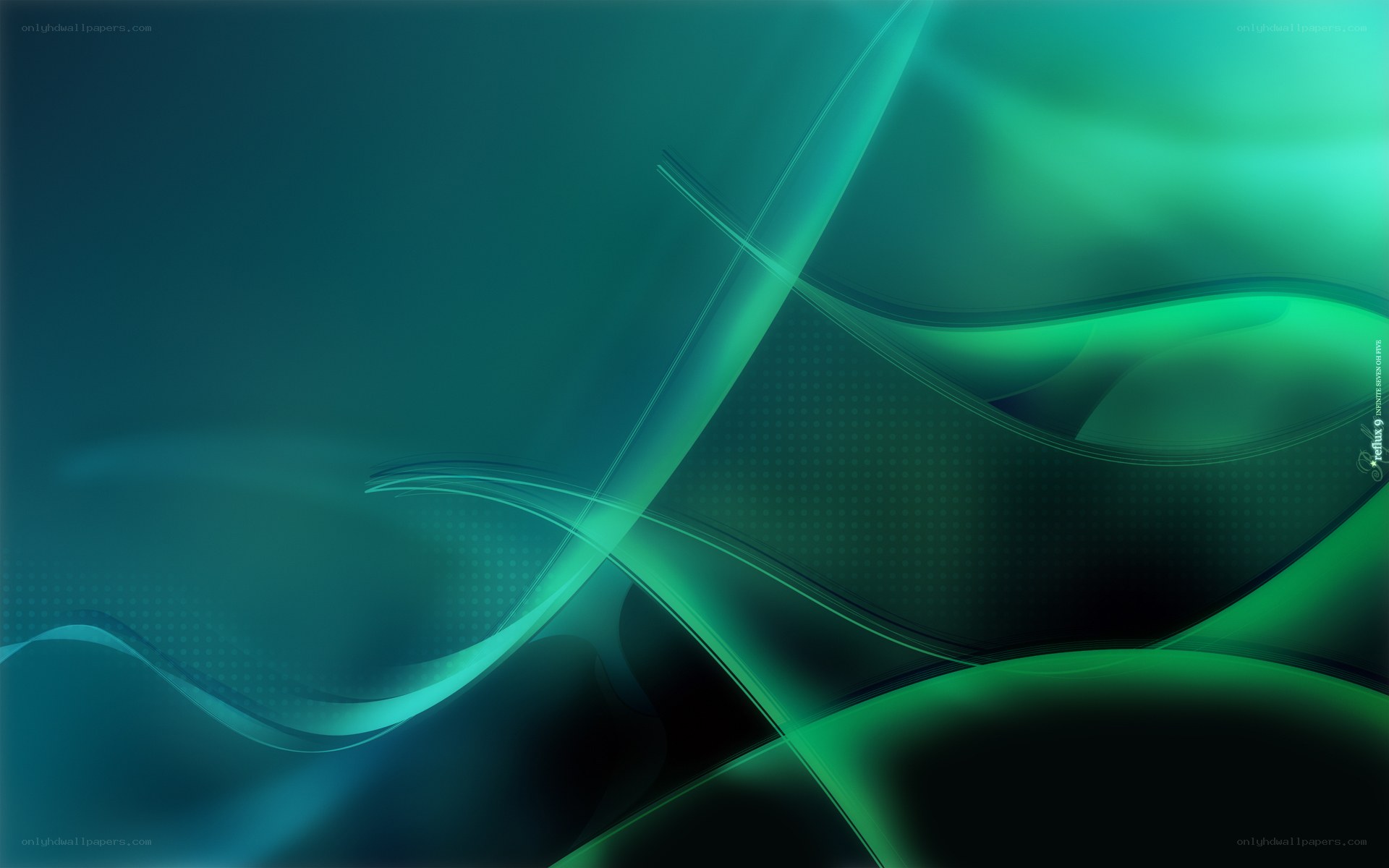 Abstract green wave design
