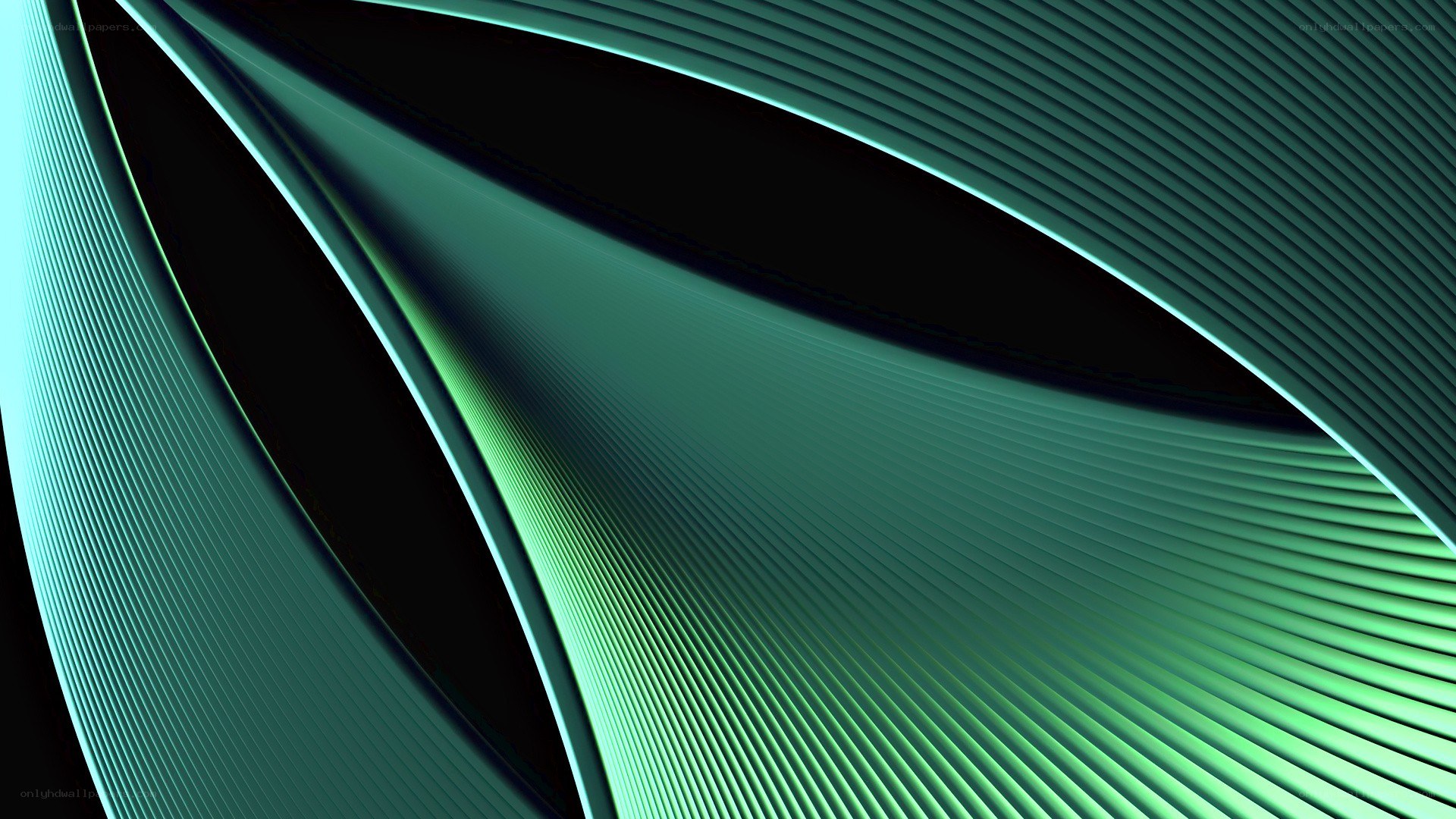 Abstract green wave design