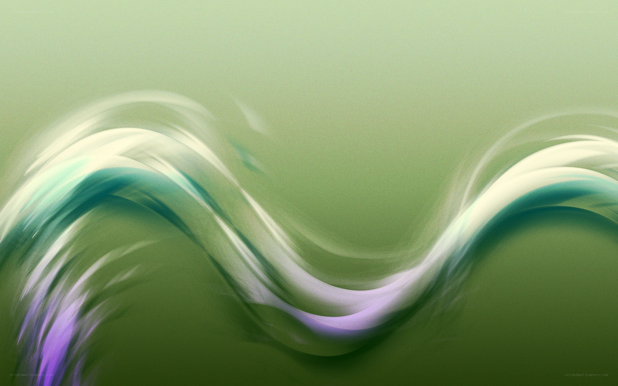 abstract green wave motion