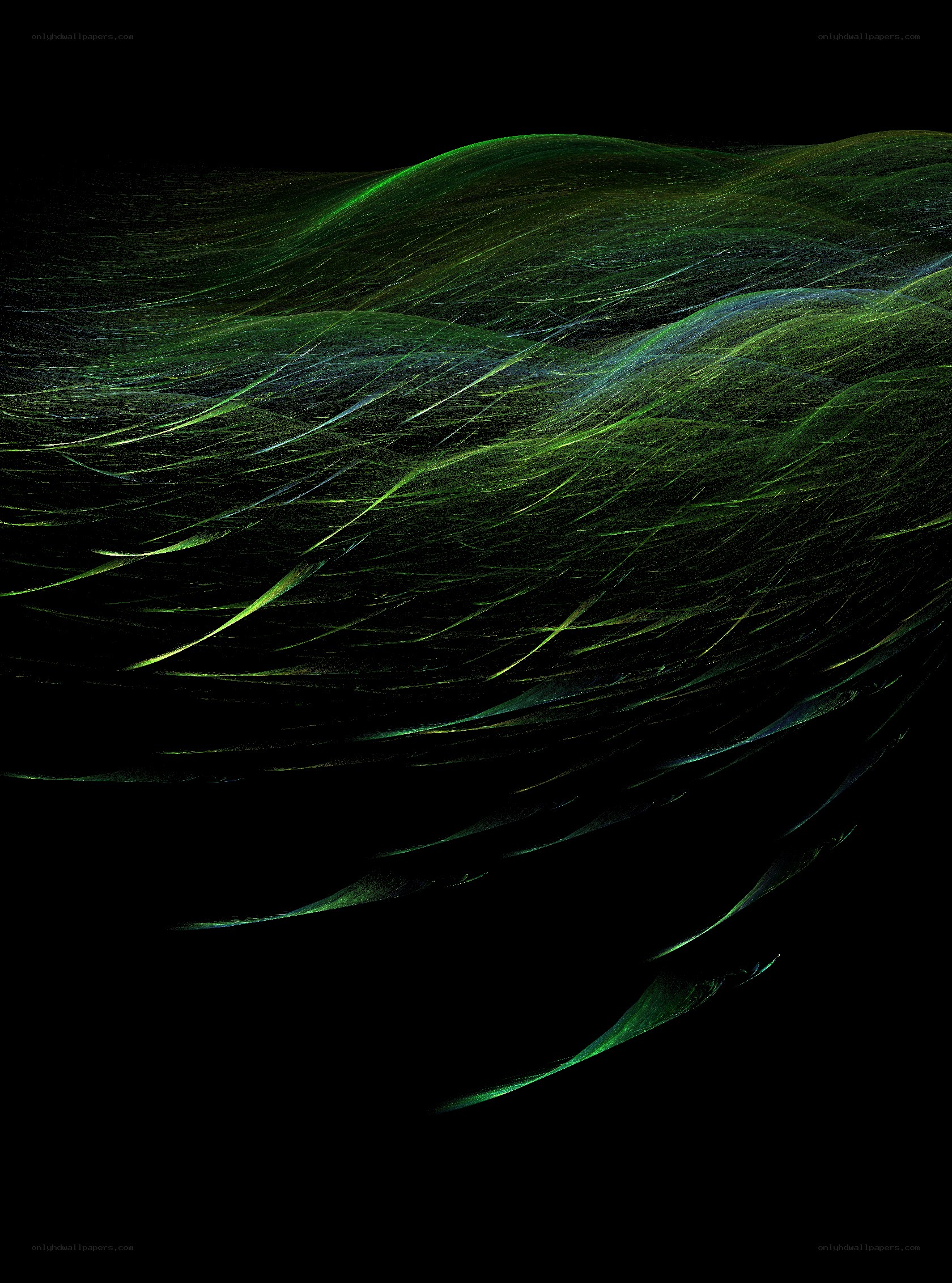 Abstract green wave pattern