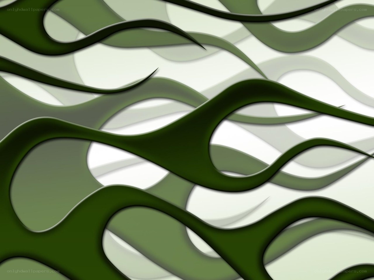 abstract green wave pattern