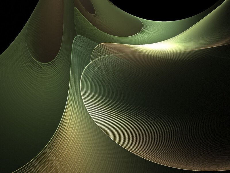 Abstract green wave patterns