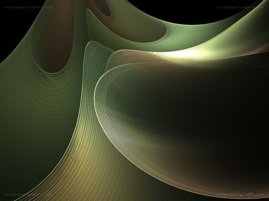 Abstract green wave patterns