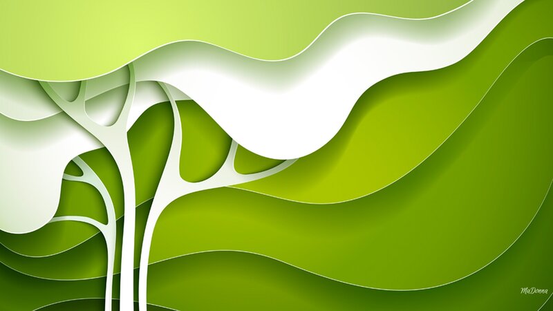 Abstract Green Waves