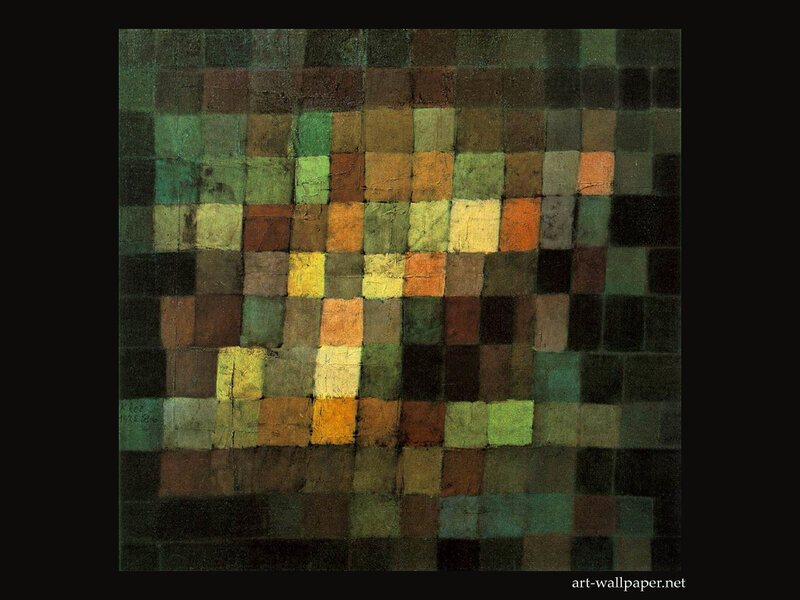 Abstract grid painting