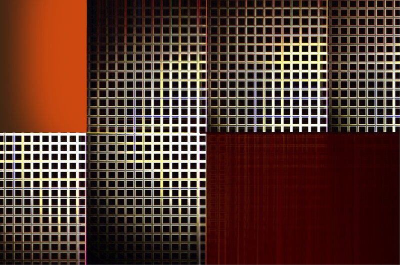 Abstract Grid Pattern — Orange