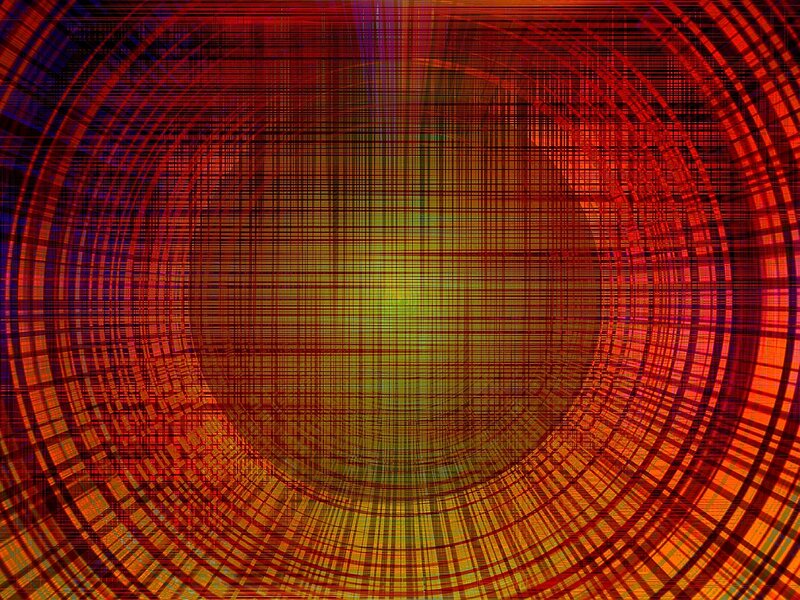 Abstract Grid Tunnel — Red