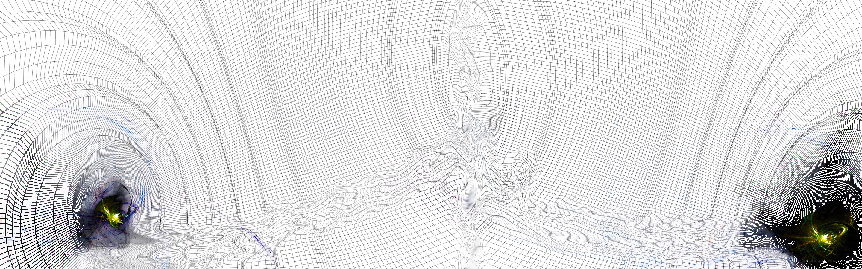 Abstract grid tunnel visualization