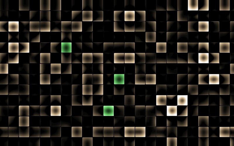 Abstract grid with glowing squares