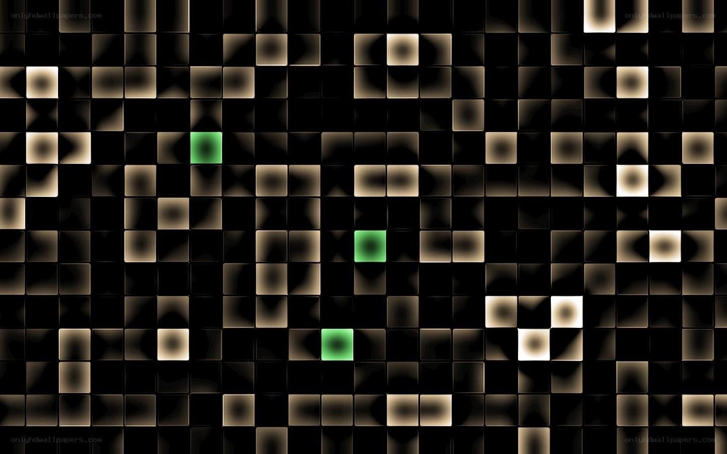 Abstract grid with glowing squares