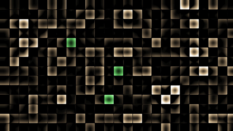 Abstract grid with glowing squares