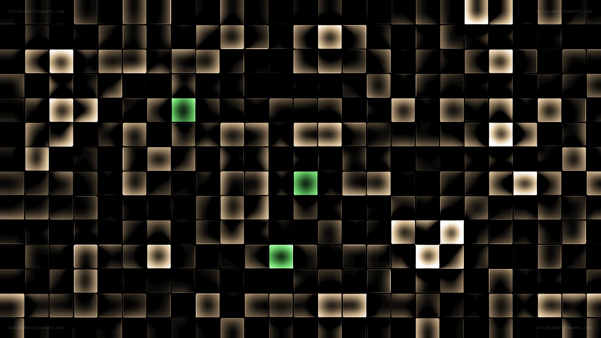Abstract grid with glowing squares
