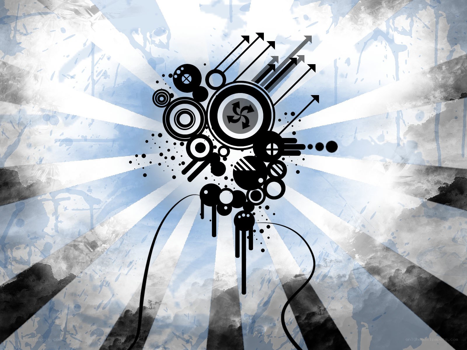 abstract grunge design with circles
