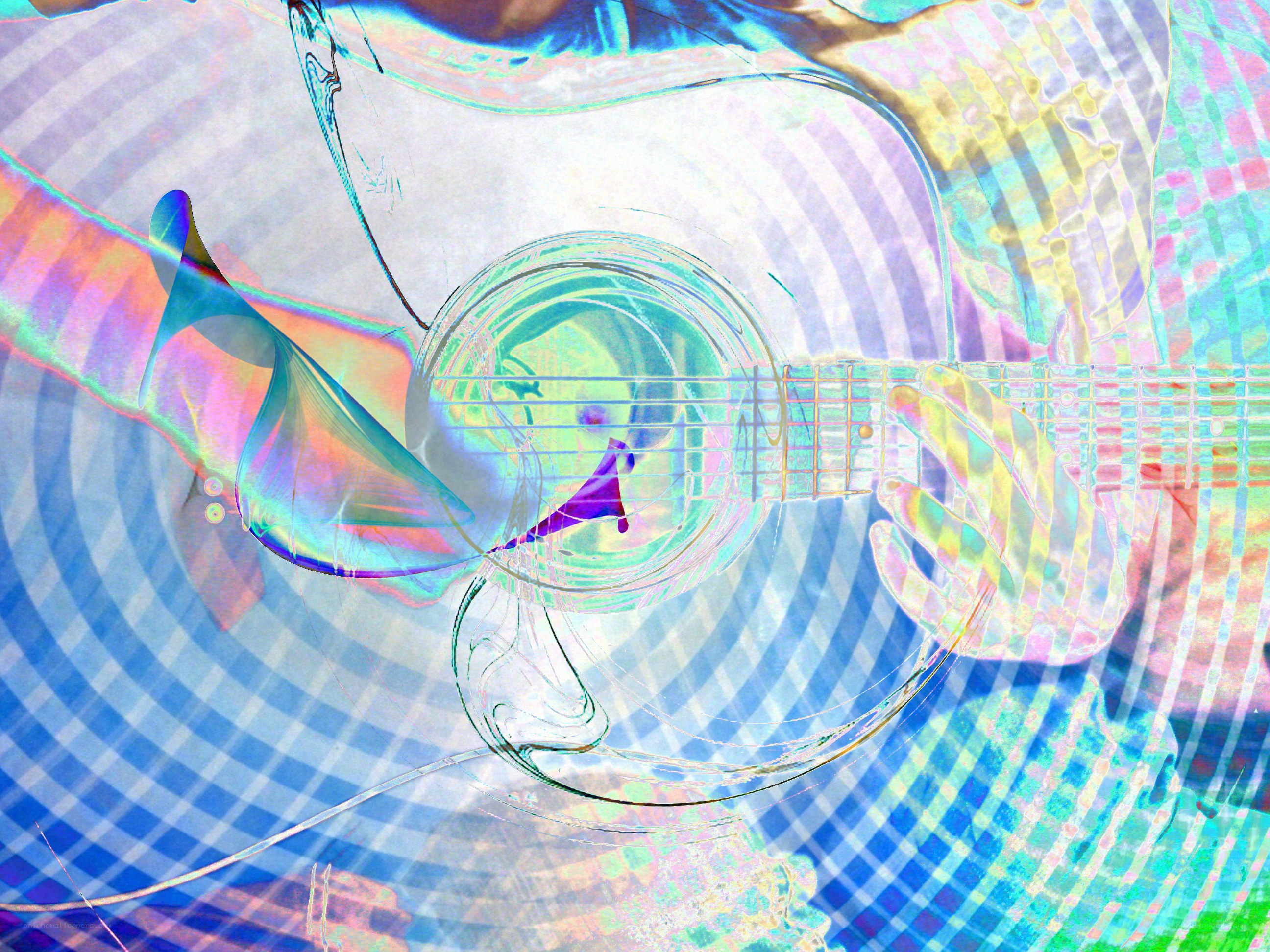 Abstract guitar art