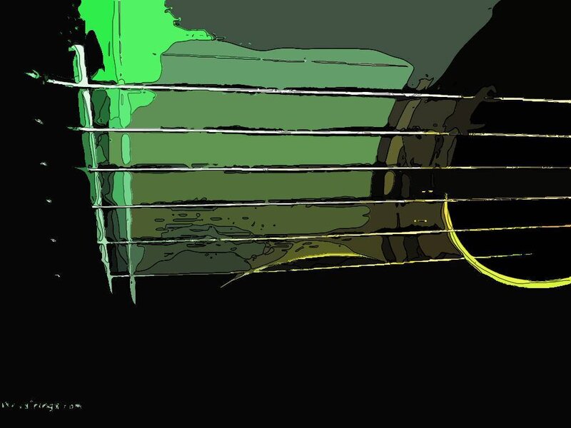 abstract guitar strings art