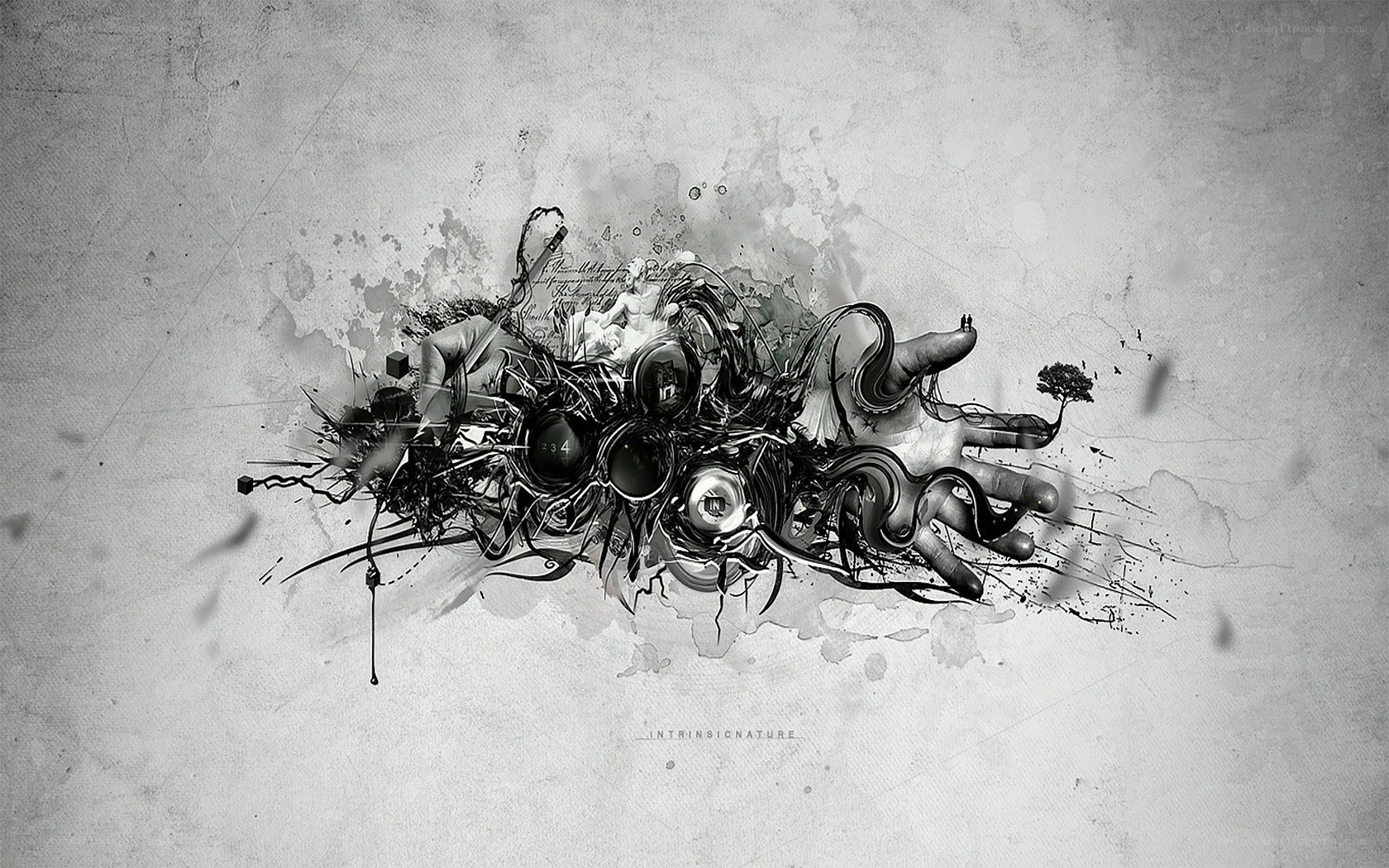 abstract hand art