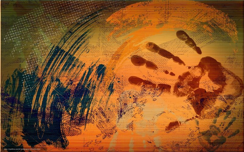 abstract handprint artwork