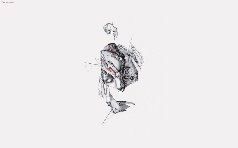 abstract head with hands