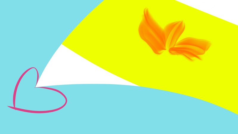 Abstract Heart and Flower