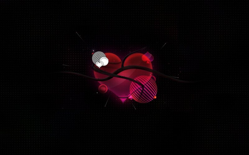 Abstract Heart Design — Black