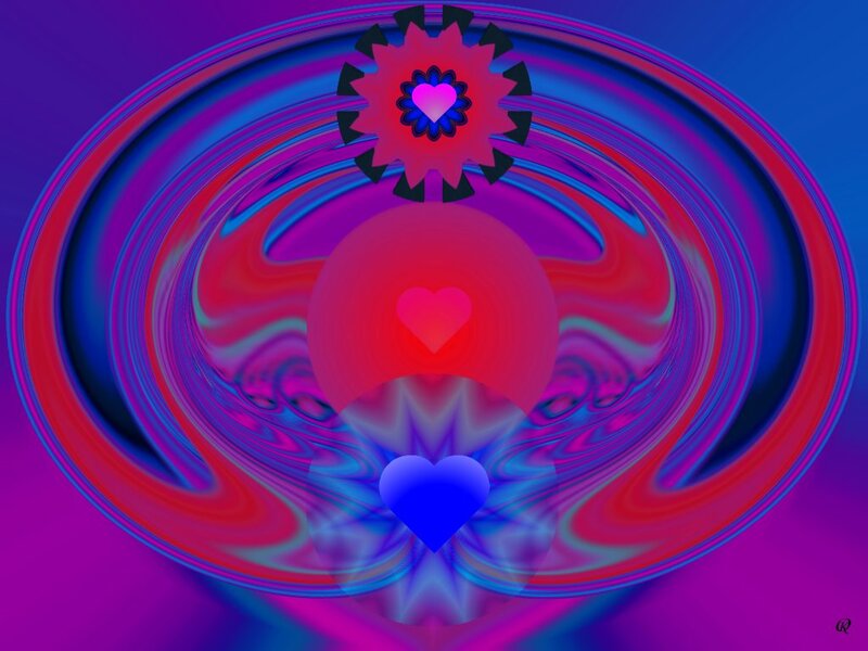 Abstract Heart Design — Purple, Hypnotic