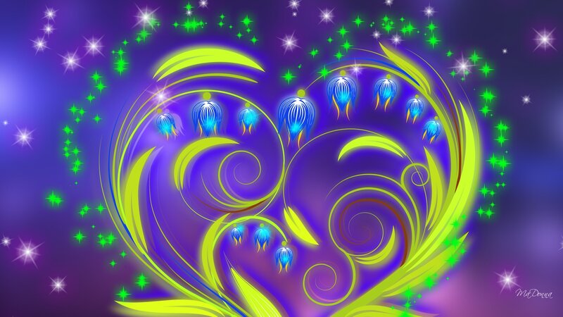 Abstract Heart Design — Purple