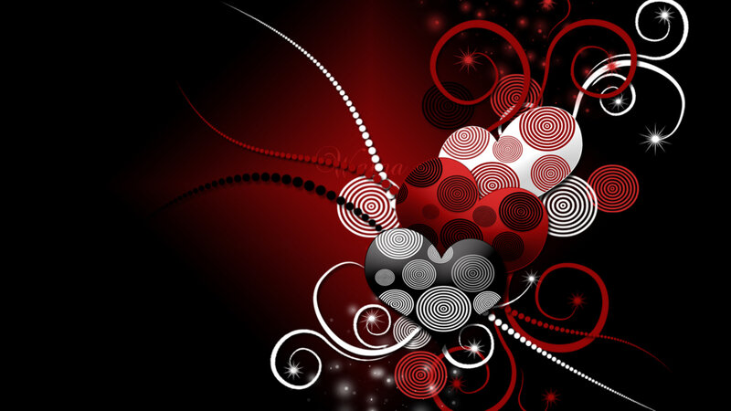 Abstract Heart Design — Red, Dramatic