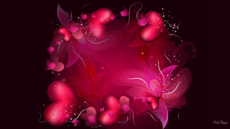 Abstract Heart Design — Red, Romantic