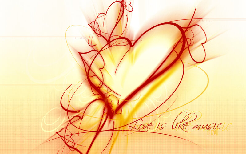 Abstract Heart Design — Yellow