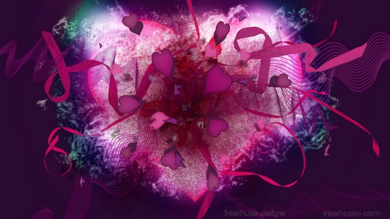 Abstract Heart Explosion