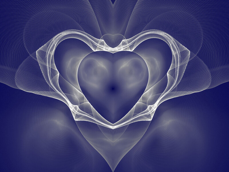 Abstract heart fractal design