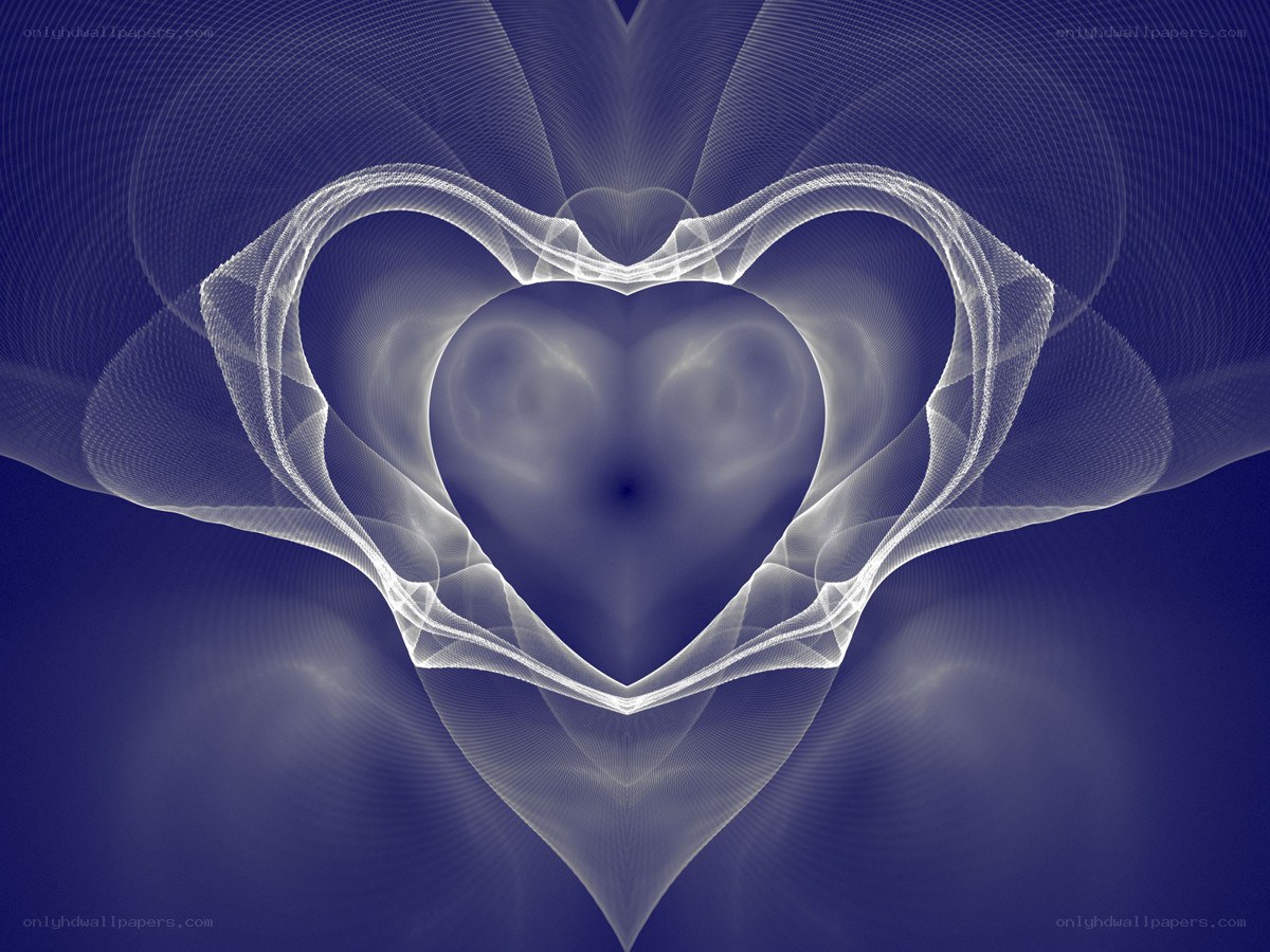 Abstract heart fractal design