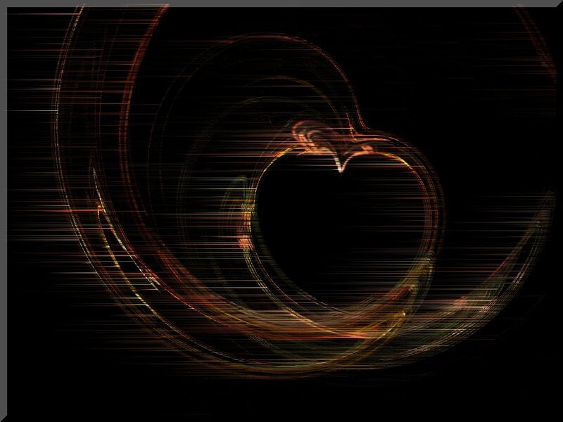 Abstract heart light trails