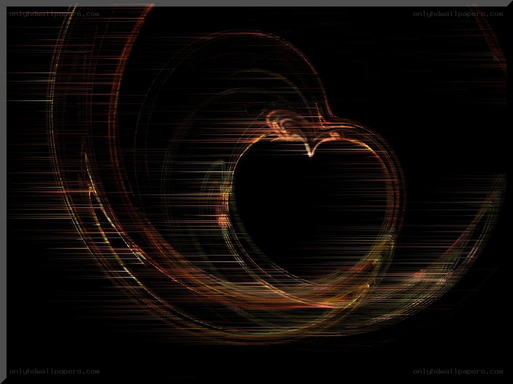 Abstract heart light trails