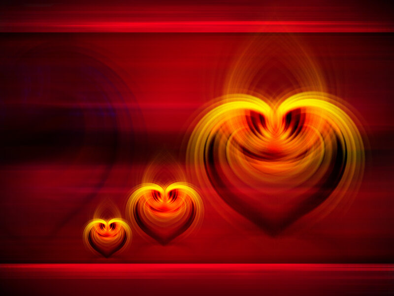Abstract heart motion art