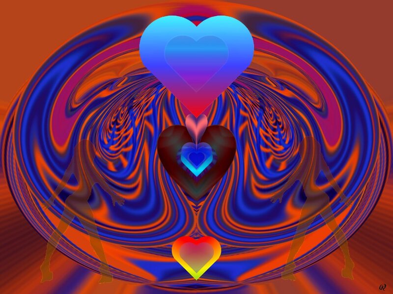 Abstract Heart Pattern — Blue