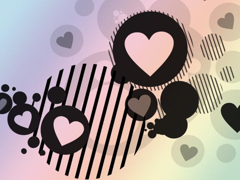 abstract heart pattern design