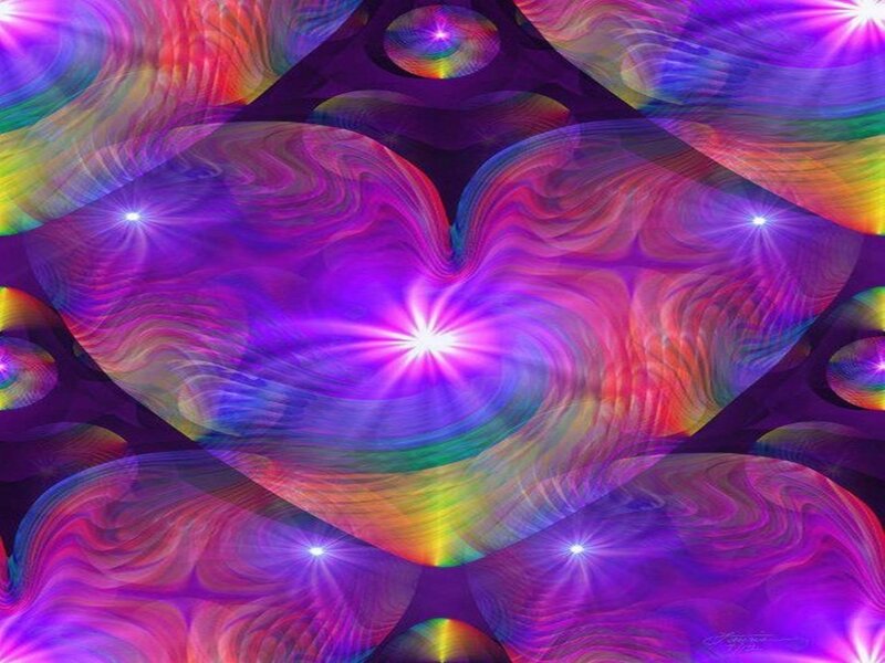 Abstract Heart Pattern — Purple