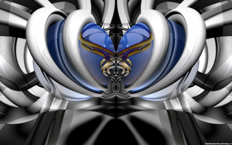 Abstract heart sculpture