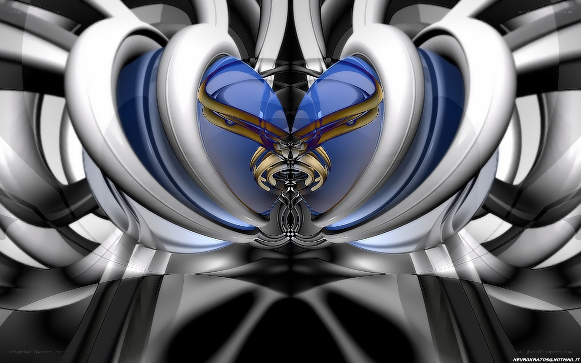 Abstract heart sculpture