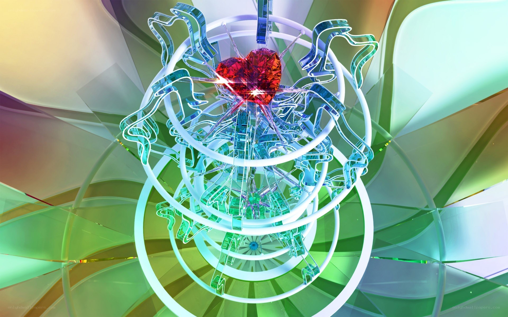 abstract heart sculpture