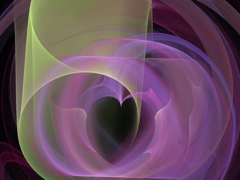 Abstract Heart-shaped Swirl