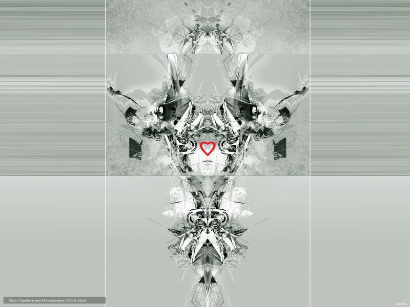 abstract heart symmetrical design