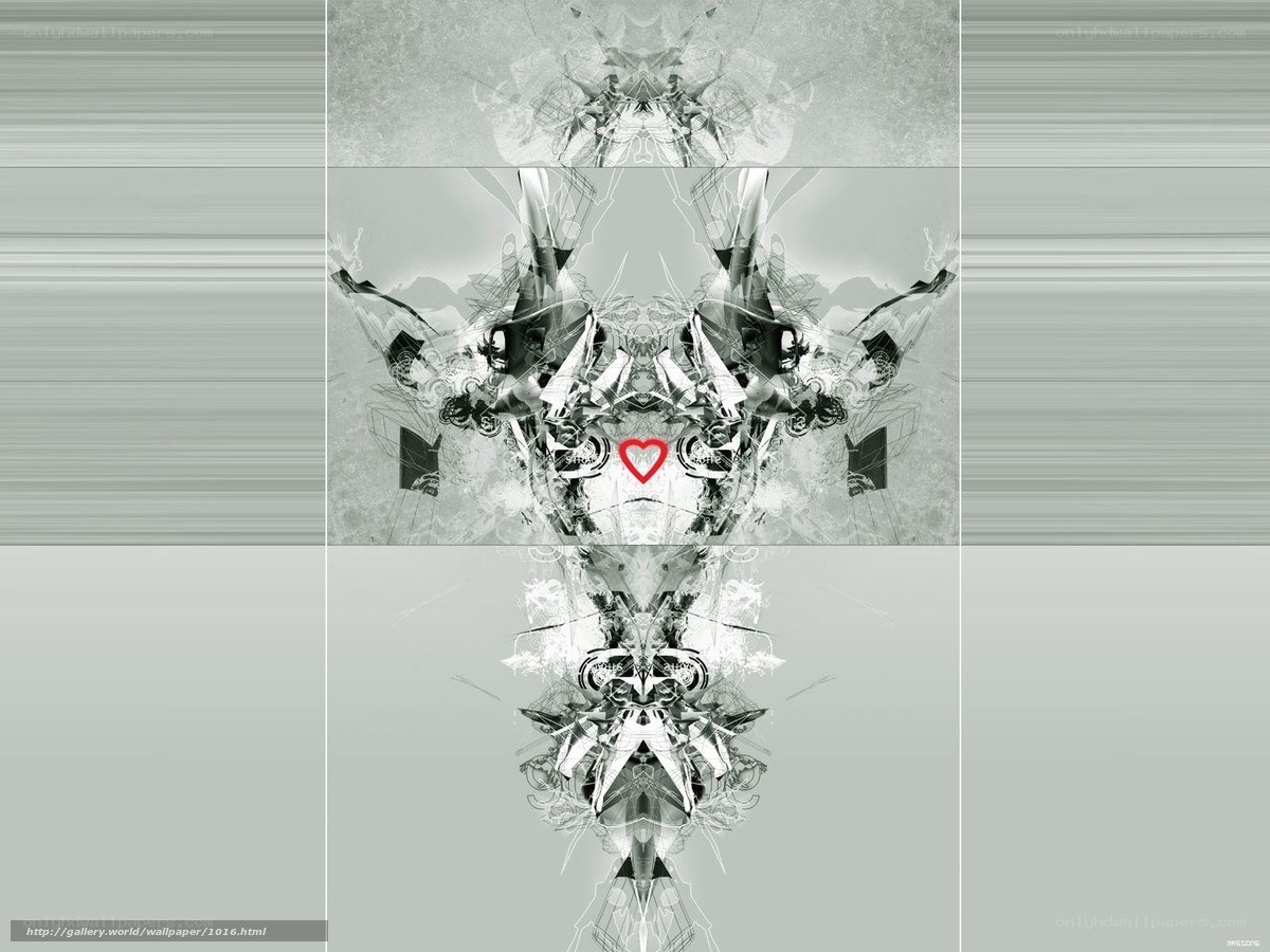 abstract heart symmetrical design