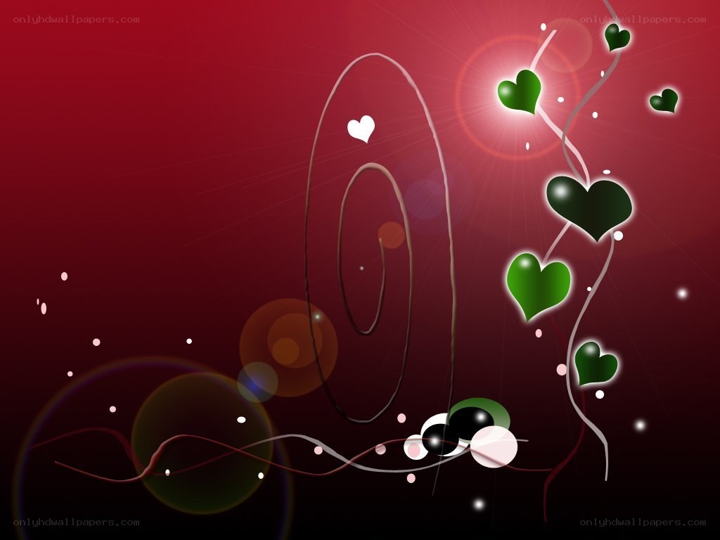 abstract hearts and vines