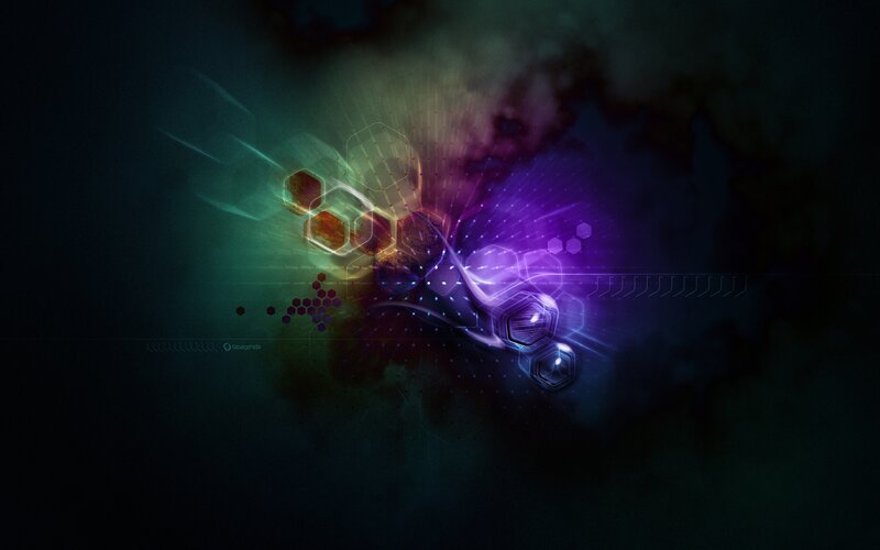abstract hexagon light design