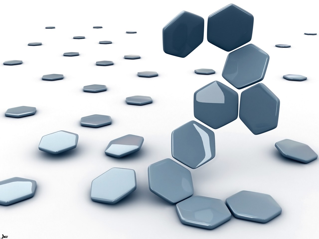 Abstract hexagon pattern
