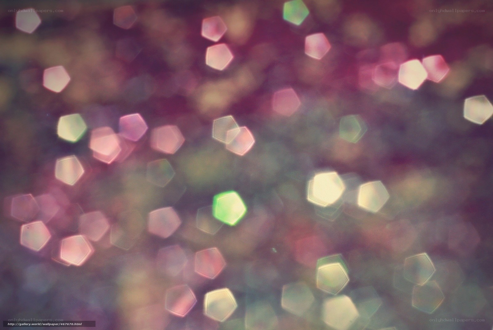 abstract hexagonal bokeh lights