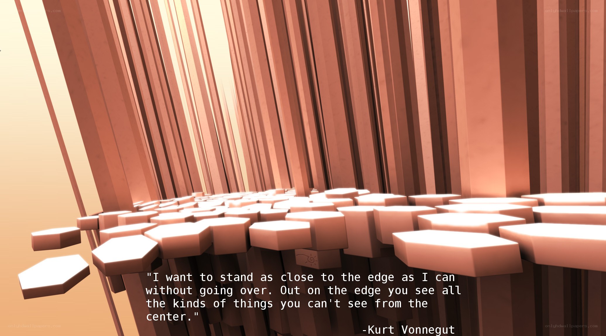 abstract hexagonal corridor